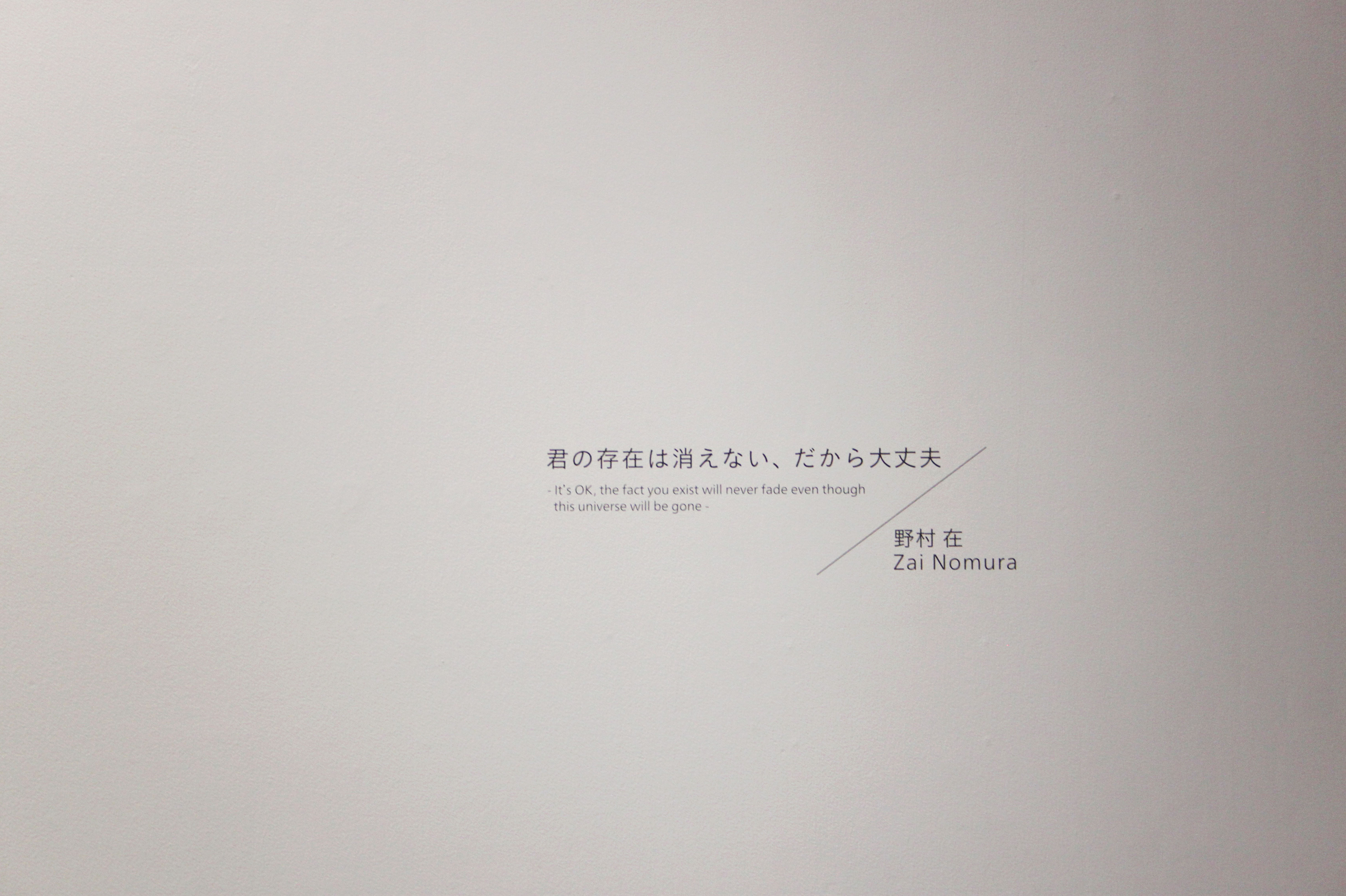 野村在 | 君の存在は消えない、だから大丈夫 |